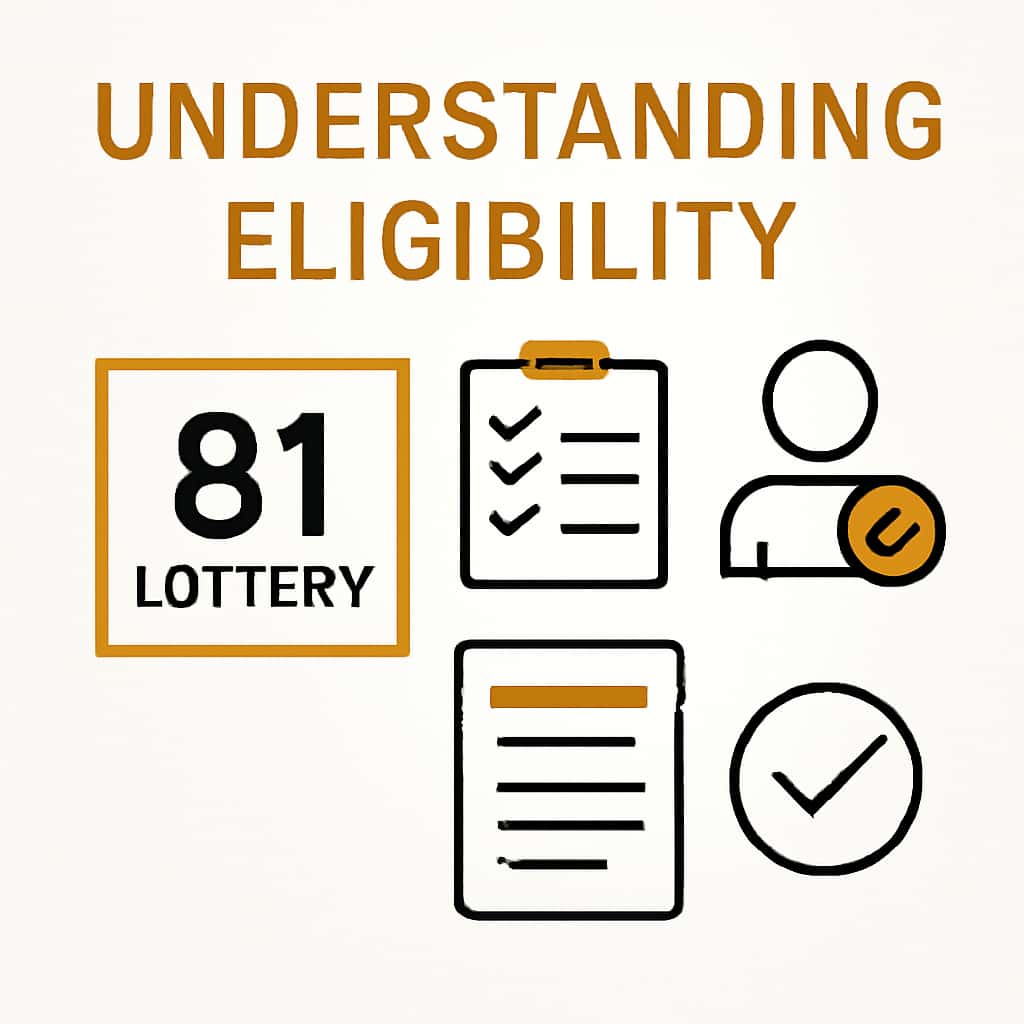 An educational diagram illustrating the criteria for 81 Lottery eligibility.