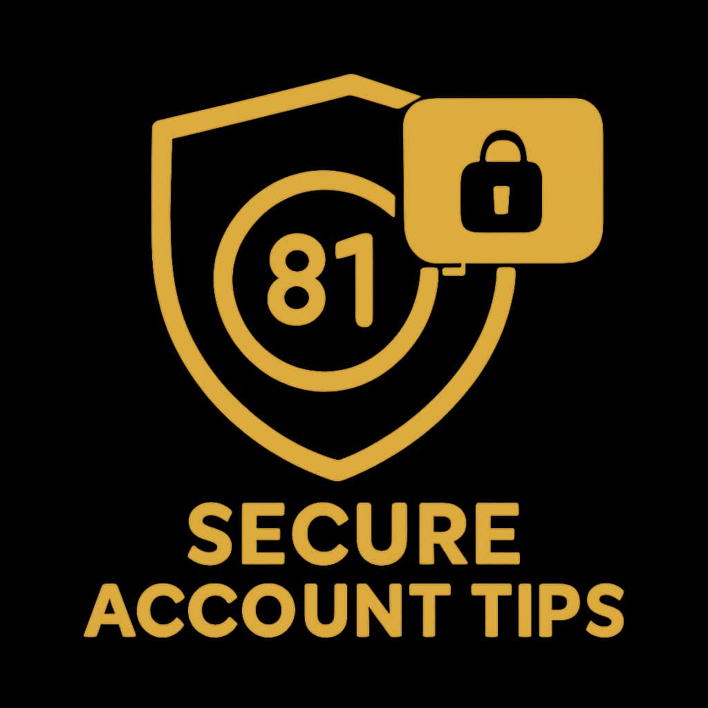 Icon illustrating account security for 81 Lottery.