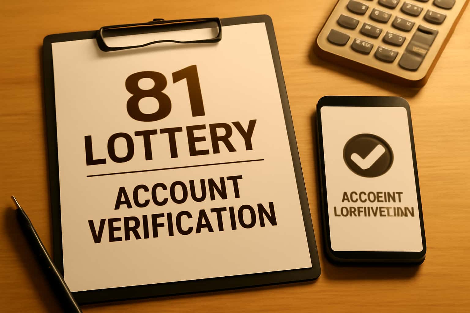 Image representing the concept of 81 Lottery Account Verification featuring clean typography.