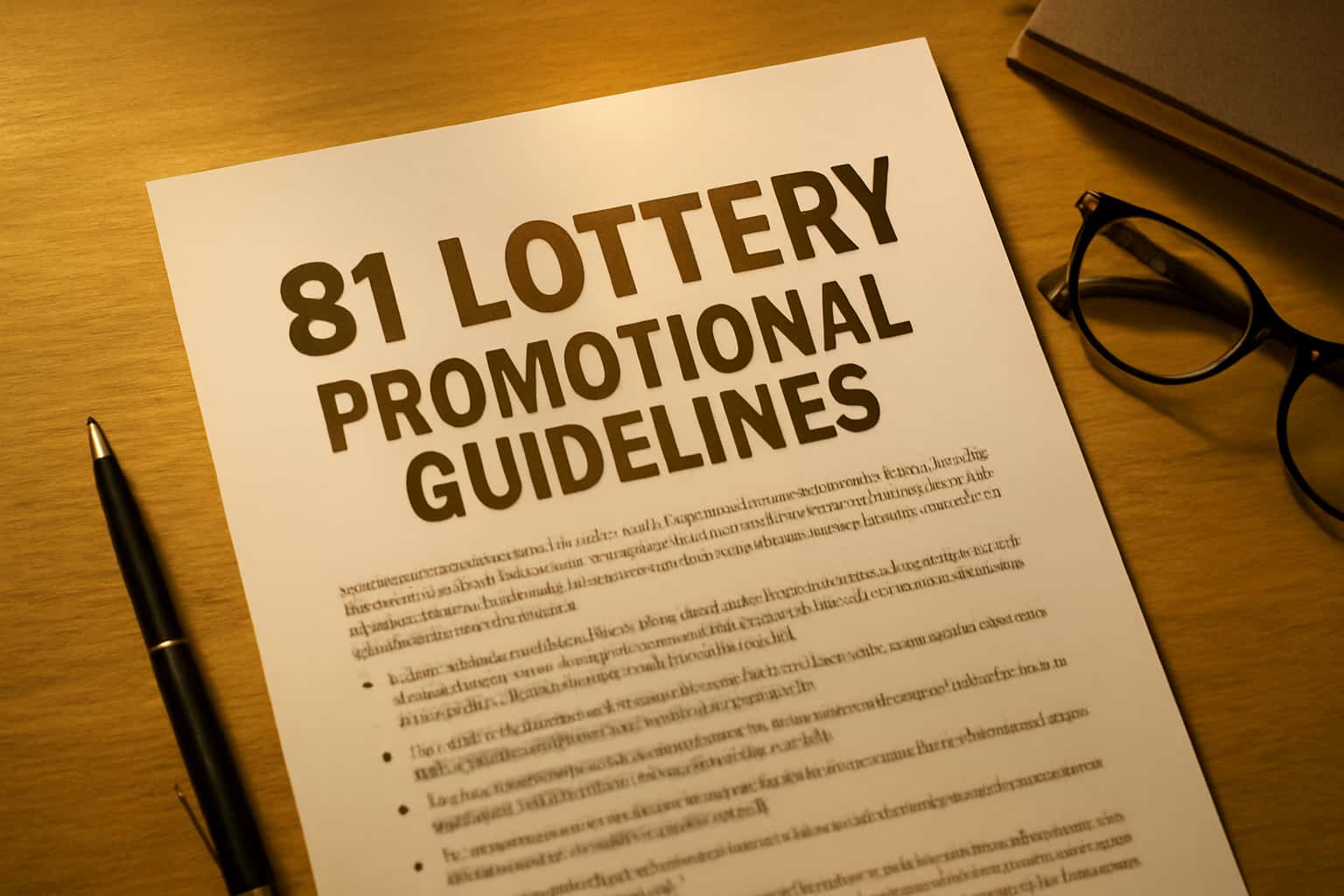 An informative visual representation of the 81 Lottery Promotional Guidelines.