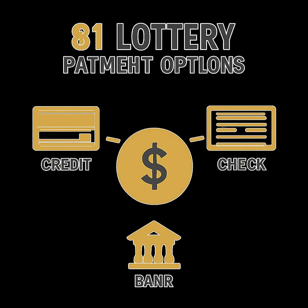 An educational diagram of the payment options for 81 Lottery.