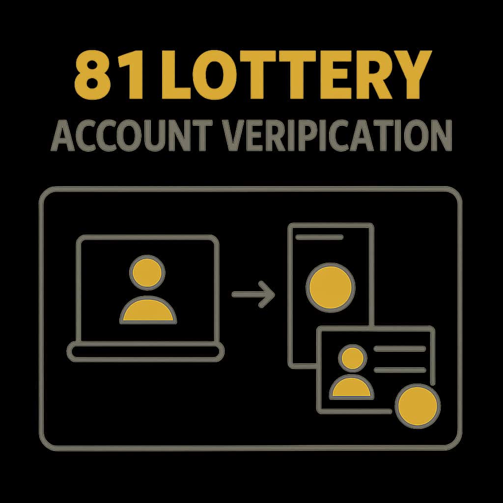 Diagram explaining the verification process for 81 Lottery accounts.