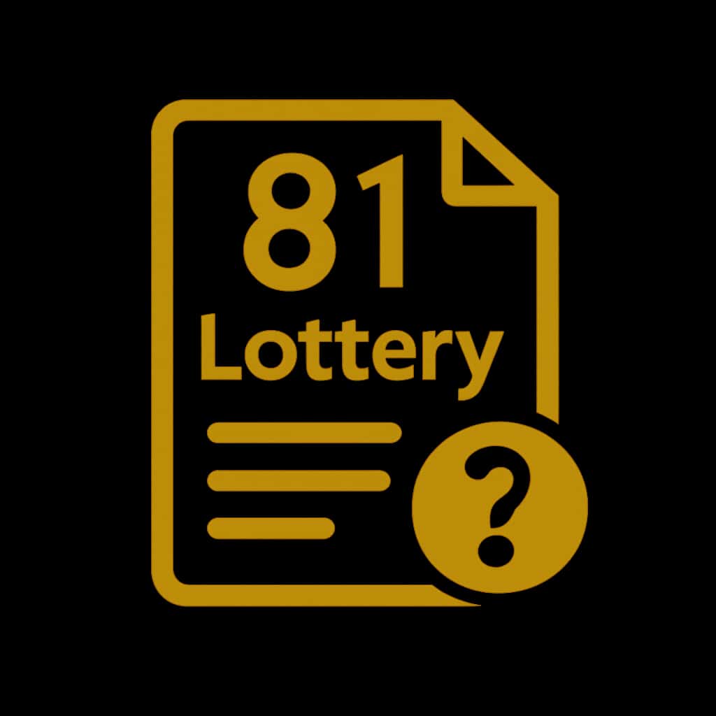 A simple badge illustrating the concept of 81 Lottery Promotional Rules.