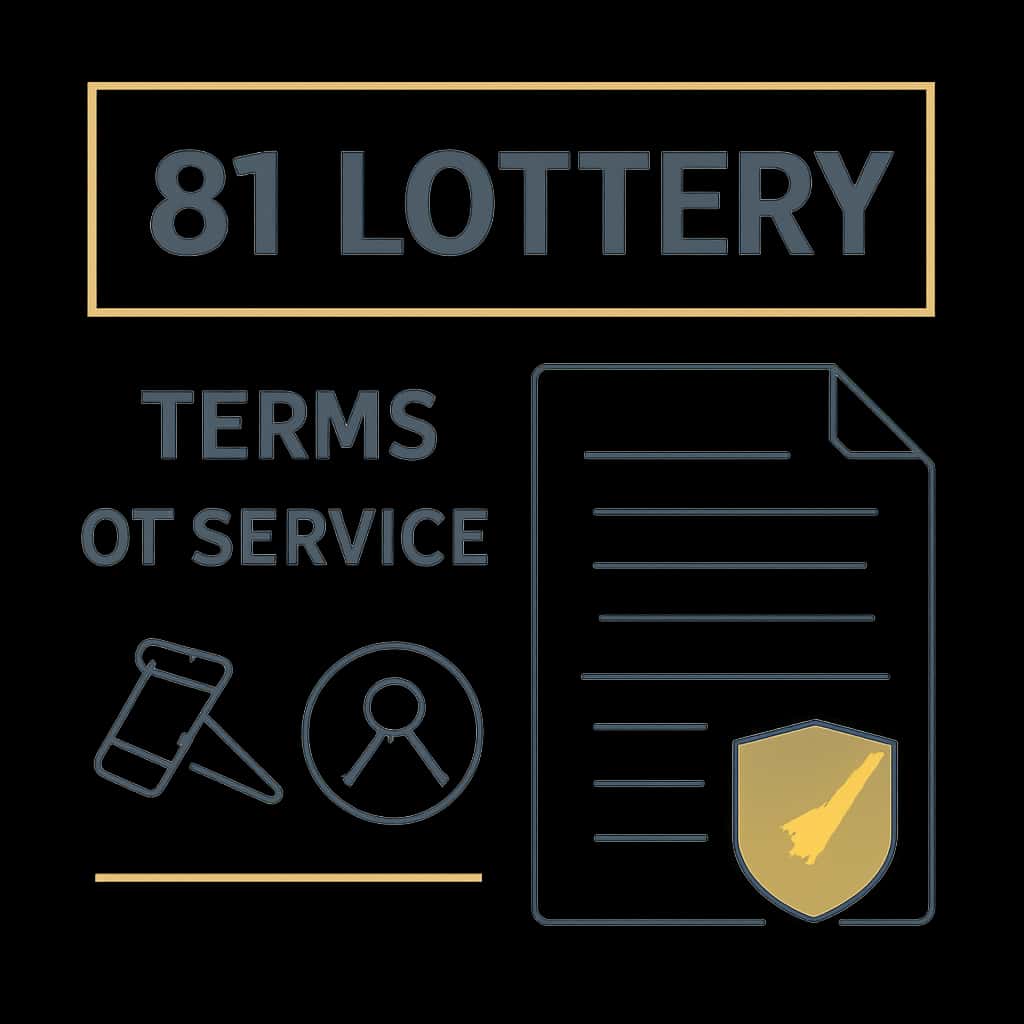 An educational diagram detailing the elements of the 81 Lottery Terms of Service.