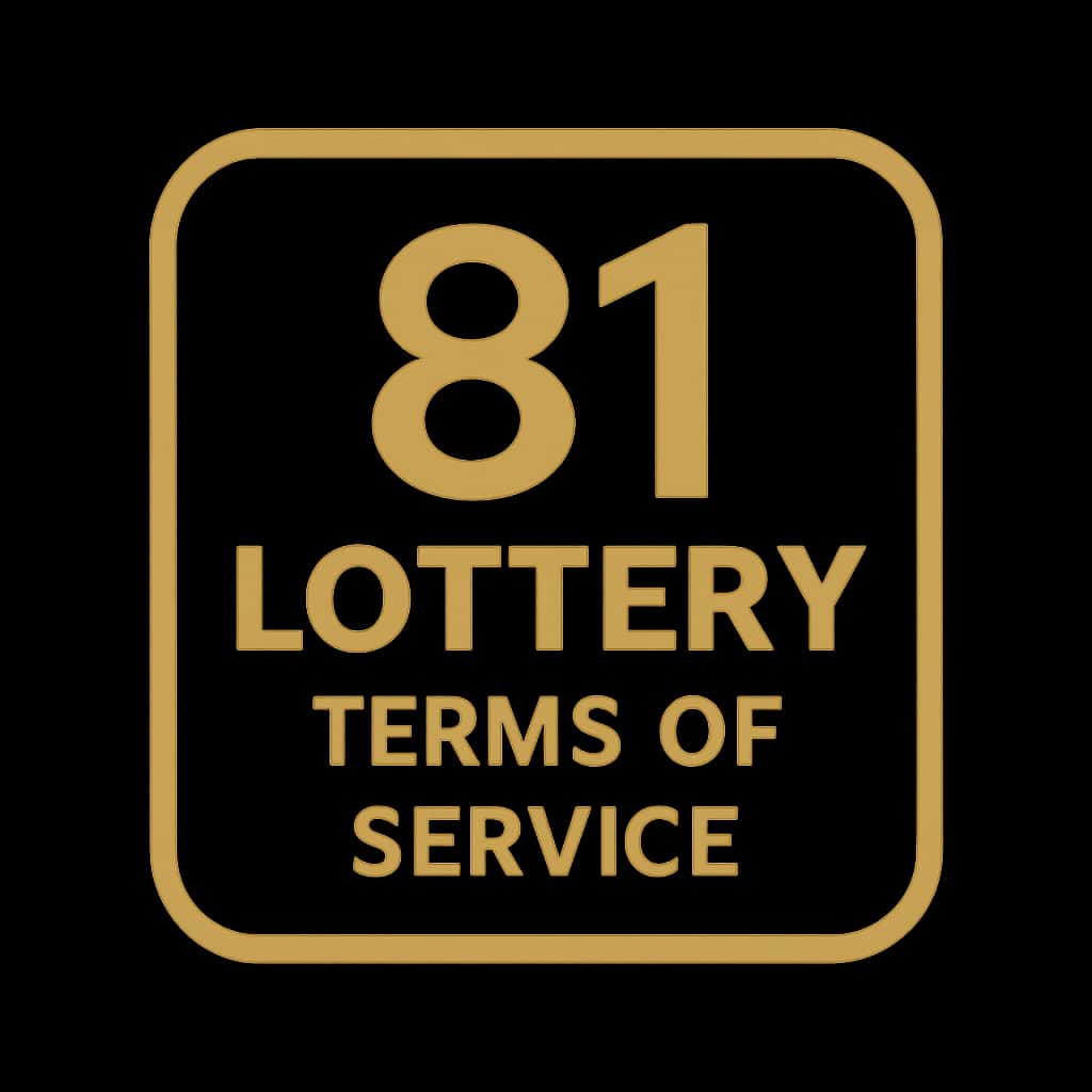 A simple badge design illustrating the 81 Lottery Terms of Service.