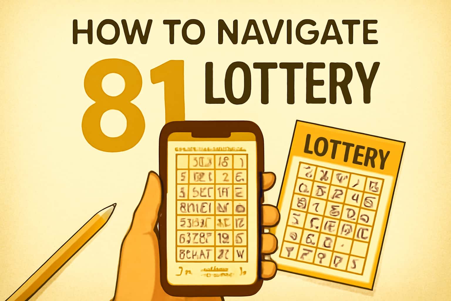 An informative representation of a navigation guide for 81 Lottery.
