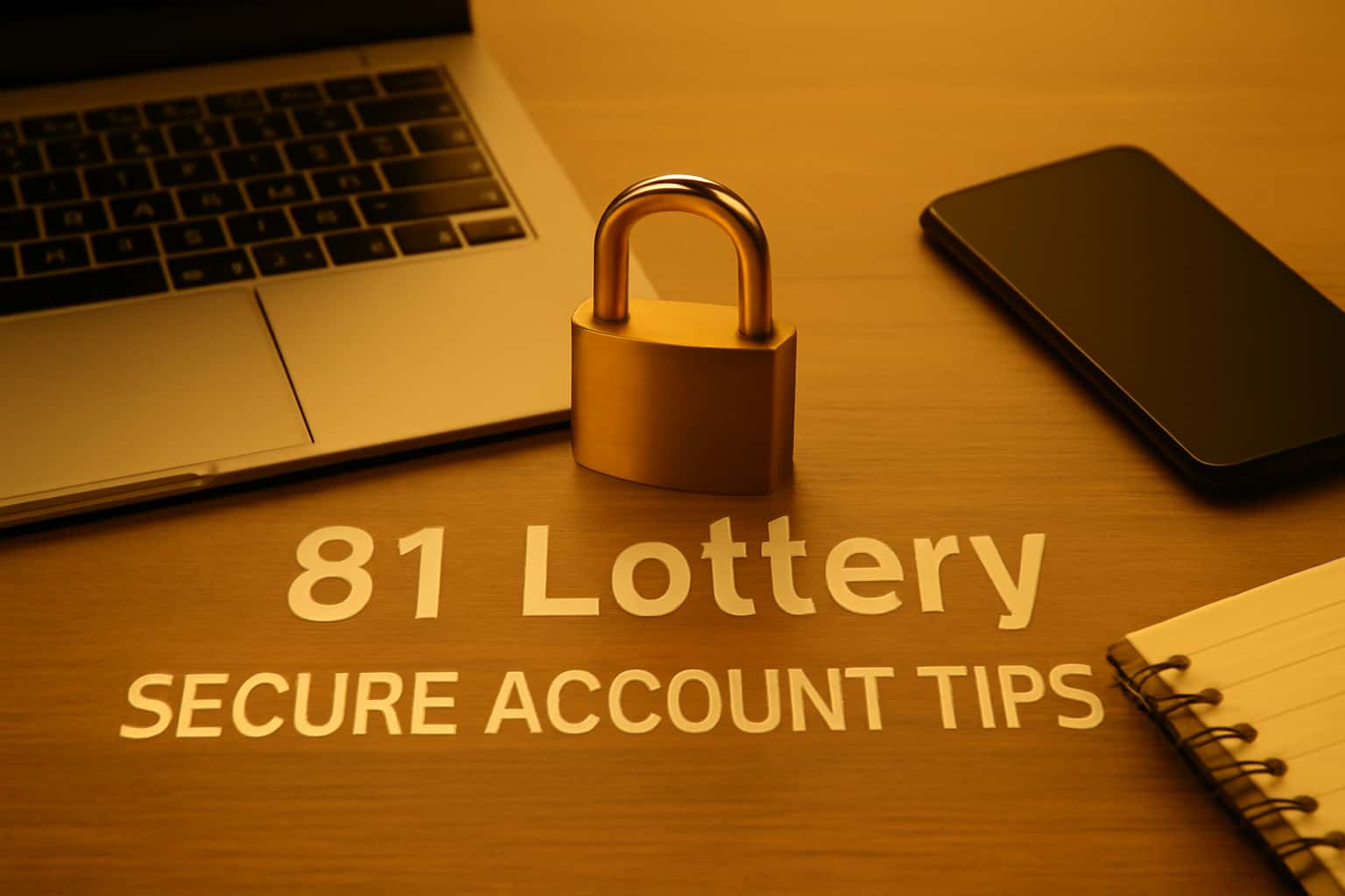 Image illustrating secure account practices for 81 Lottery users.